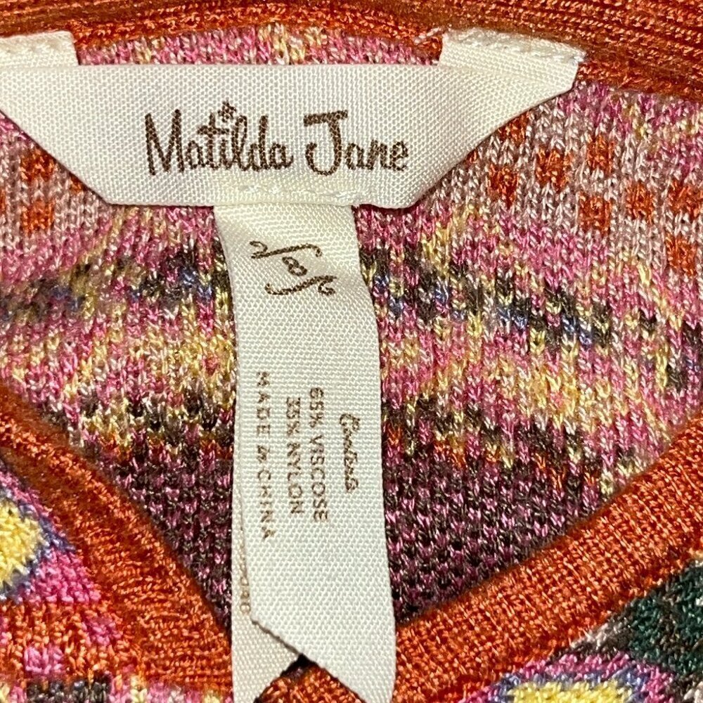 MATILDA JANE KEEP ME COZY CHOOSE YOU PATH HOODED SWEATER - FAIR ISLE RUFFLES - 8 - Picture 8 of 11